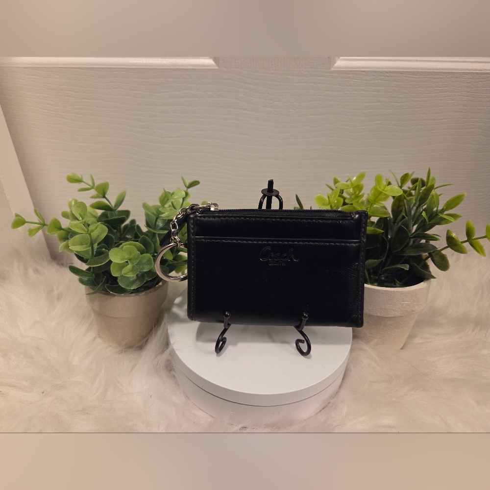 Coach Black Leather Card Holder